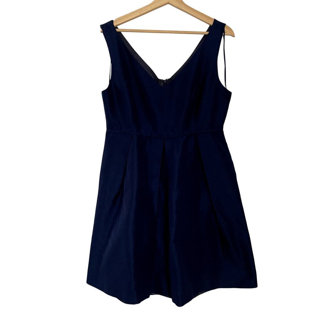 J.Crew navy prom mother of the bride v-neck a-line dress women's size 12
